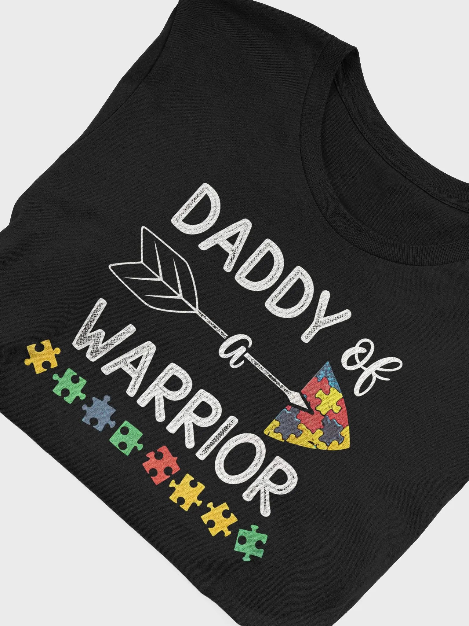 Daddy of a Warrior Family Dad Autism Awareness T-Shirt | Autism Dad Shirt | World Autism Day Support Tee product image (5)