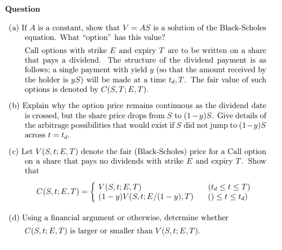 TD - Black-Scholes and call options product image (1)