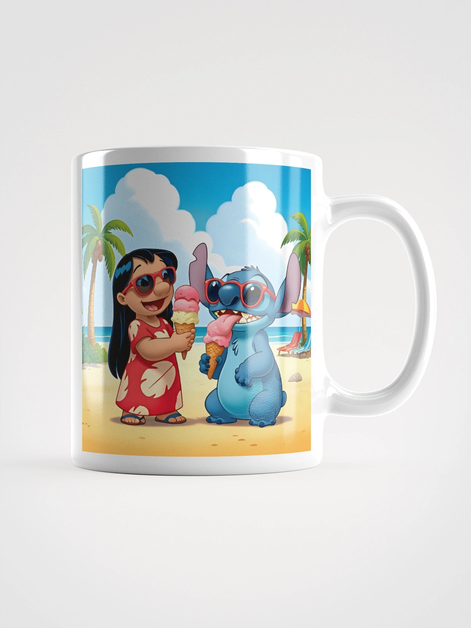 White Glossy Mug Lilo & Stitch product image (2)