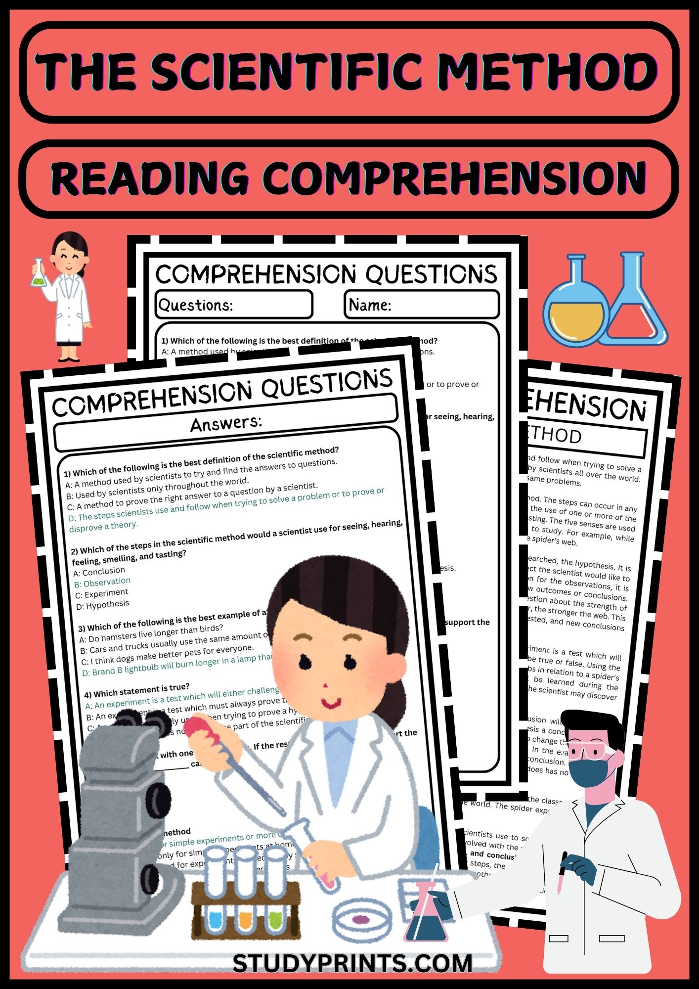 Scientific Method Reading Comprehension pdf product image (1)