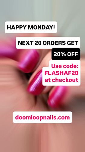 That’s right - next 20 orders get 20% off. Just use code FLASHAF20 at checkout. Happy Monday. #IndieNailPolish #QueerOwned #L...