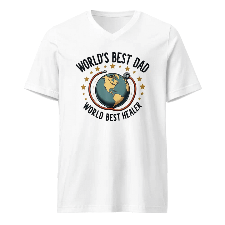 Globally Best Dad Healer V-Neck Tee product image (1)