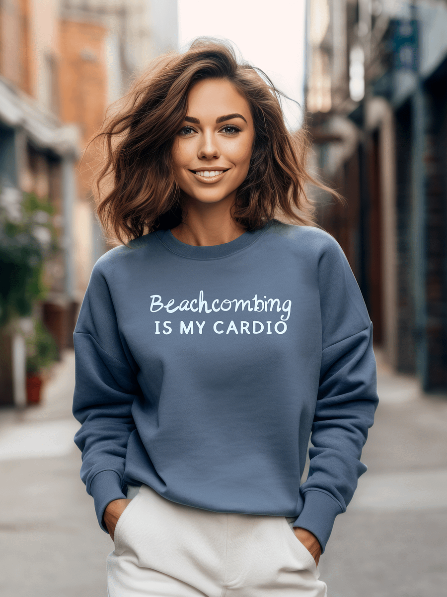 Beachcombing IS MY CARDIO | Comfort Colors® Garment-Dyed Sweatshirt | Coastal Apparel by Monique Faella Designs™ product image (13)