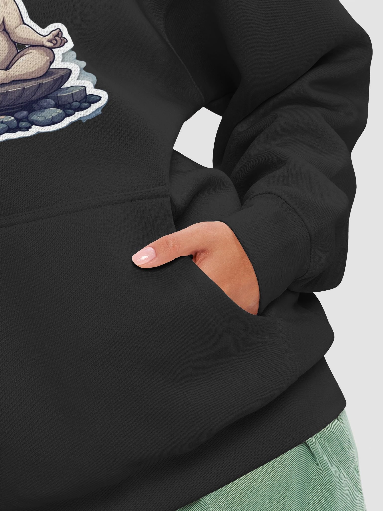 Pawsitive Pug Meditative Hoodie product image (59)
