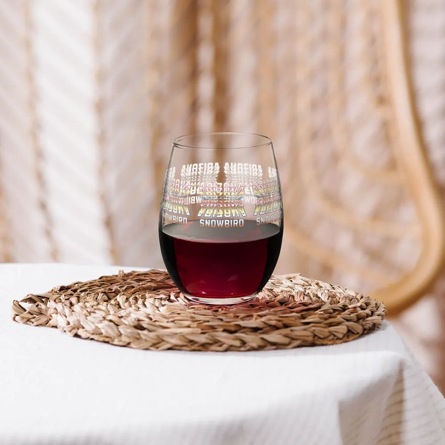 Arizona Snowbird Stemless Wine Glass product image (3)