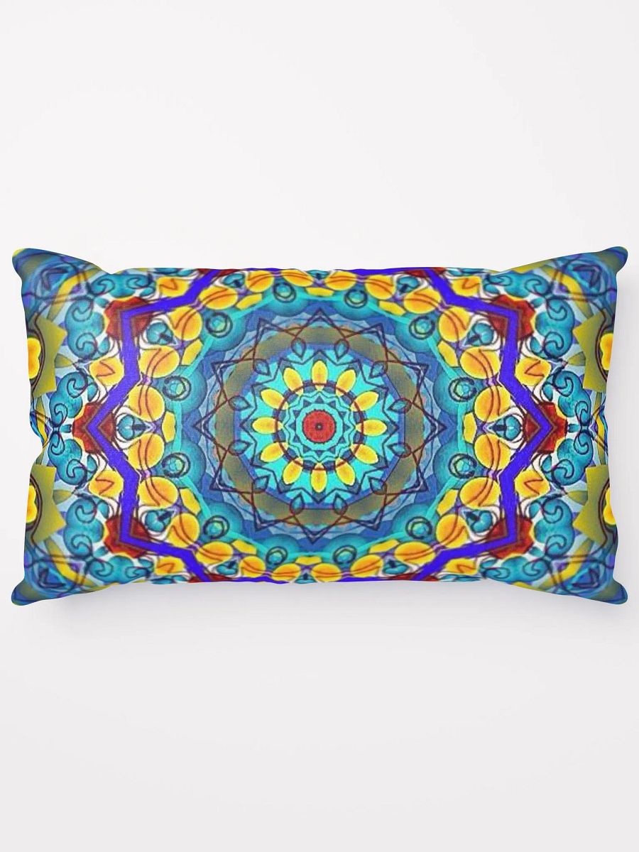 Blue Green Blur Kaleidoscope Throw Pillow product image (14)