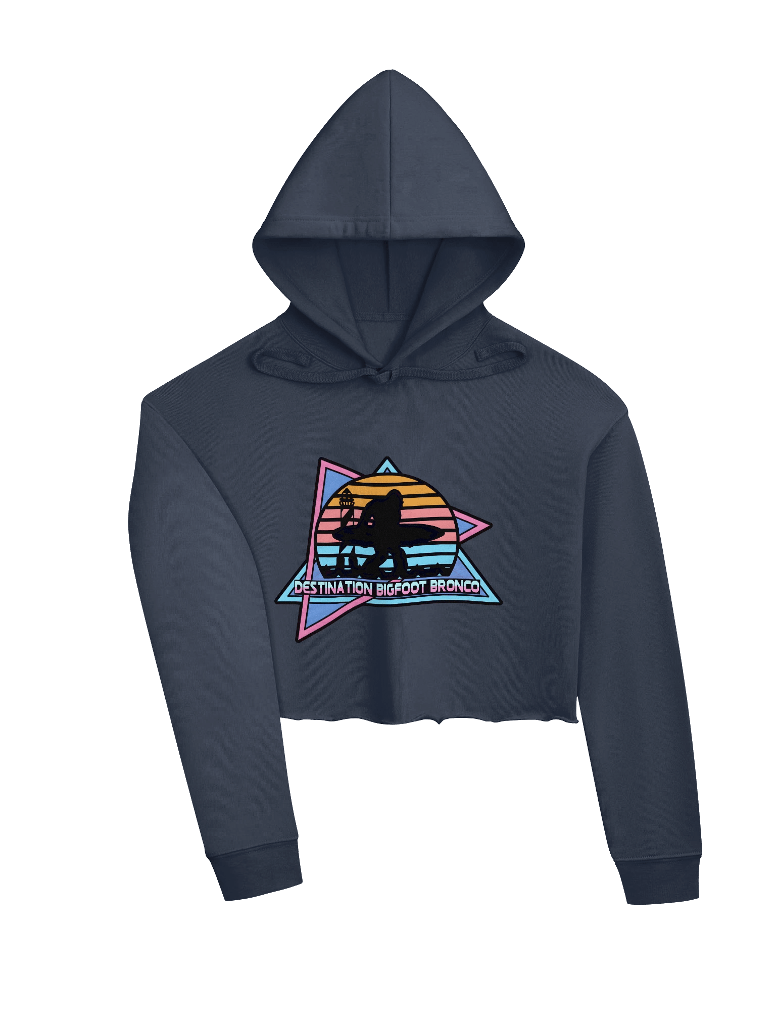 Destination Bigfoot Bronco Retro-Inspired Bella+Canvas Fleece Women's Crop Hoodie (Multiple Colors Available) product image (27)