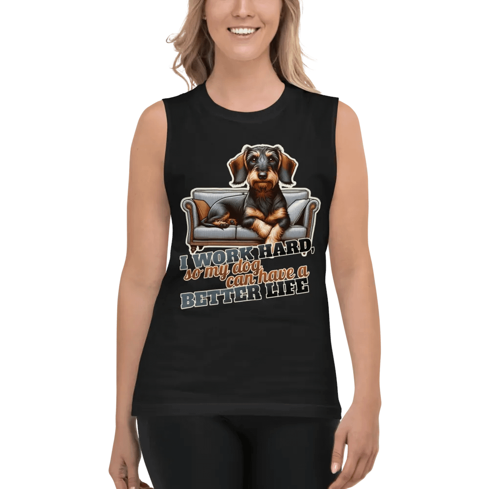 Work Hard – Dachshund - Muscle Tank product image (5)