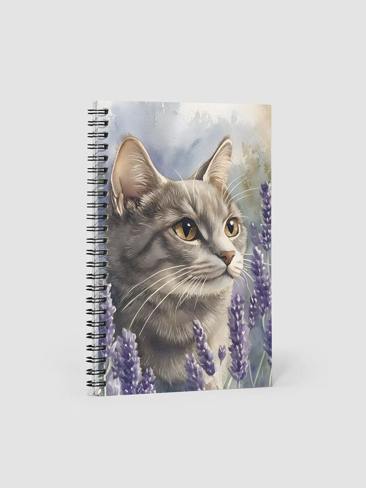 Serene Lavender Cat Spiral Notebook product image (1)