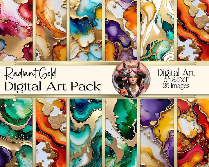 Radiant Gold Digital Art product image (1)