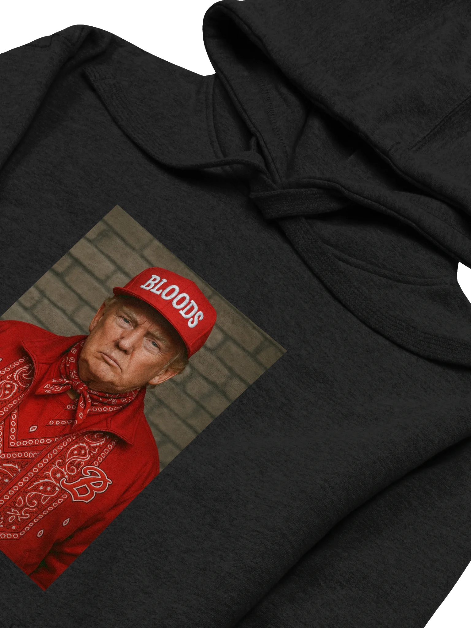 Trump Bloods Gang Style Graphic Hoodie product image (3)