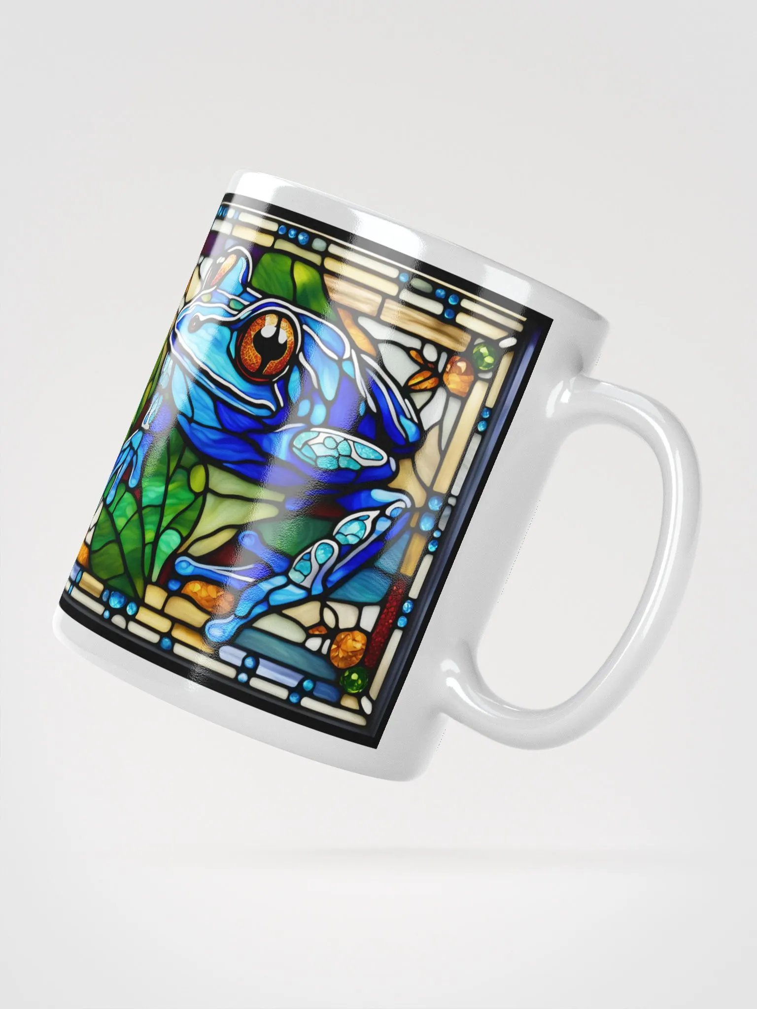 #001 Mr. Blues Frog Stained Glass Mug product image (4)