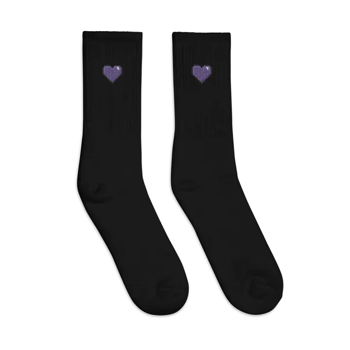 HollyRex Pixel Heart Embroidered Socks product image (1)