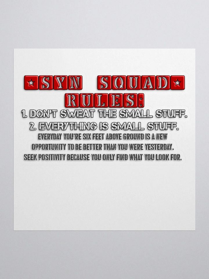 Synisisms Collection - 2 Rules Sticker product image (2)