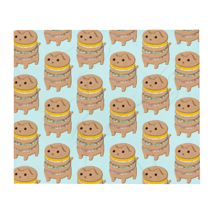 Samsaek (Tri-coloured) Catburger Throw Blanket product image (2)