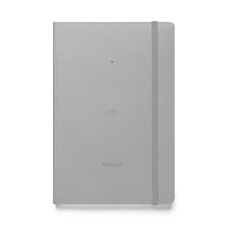 Heart Inside. Grey Only. Hardcover Bound Notebook | JournalBook®