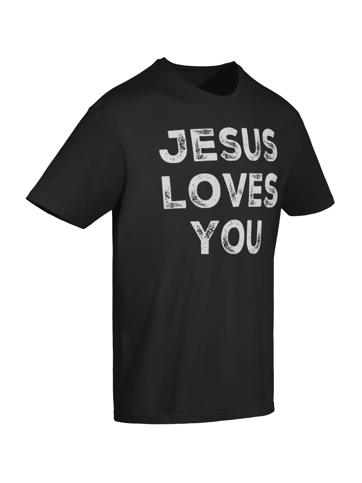Christian Shirt Black Jesus Loves You product image (9)
