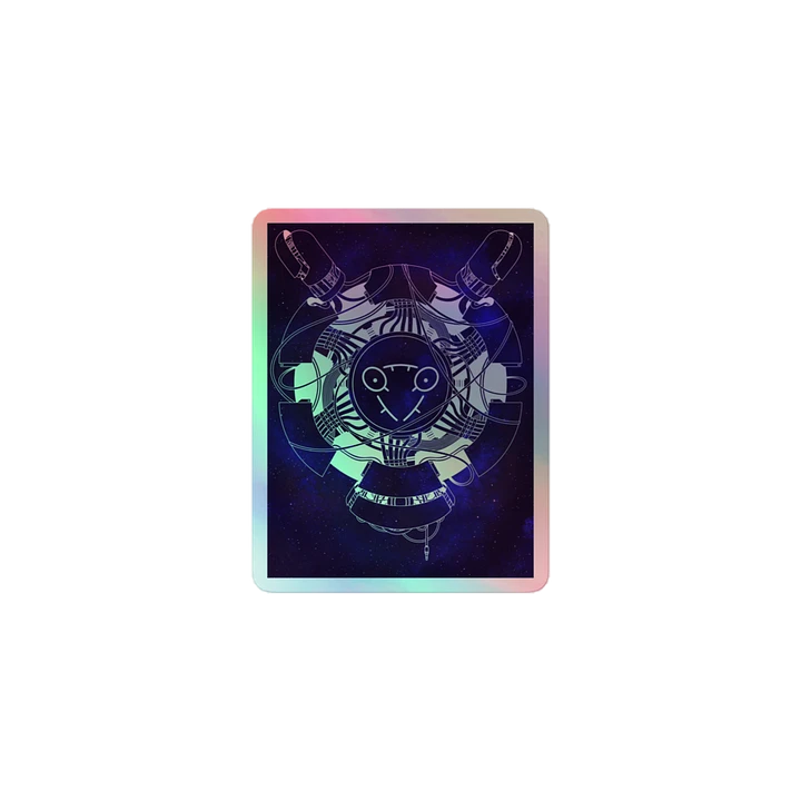 Mantis Unravelled Holographic Sticker (Background Print) product image (1)