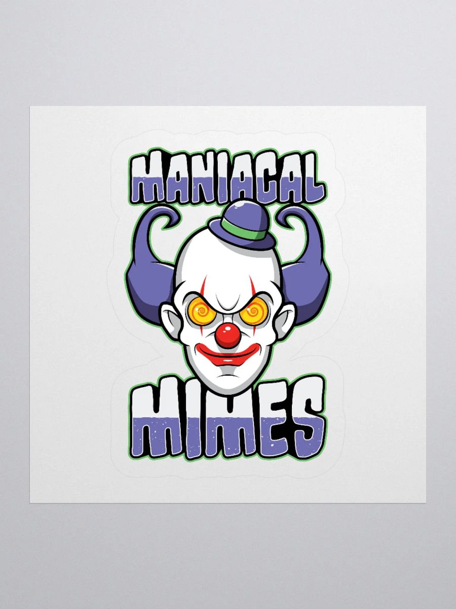 Maniacal Mimes Creepy Clown Sticker – Funny & Spooky Horror Decal product image (3)