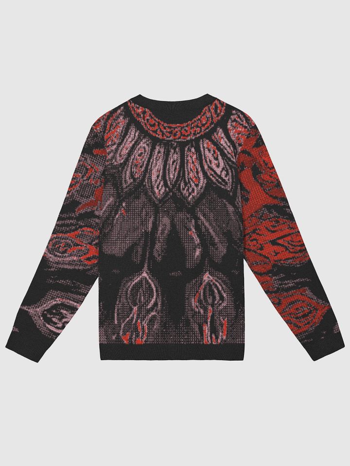 Mandala Geometric Knit Sweater Cardigan – Boho Open-Front Cozy Fall & Winter Layering Jacket product image (9)