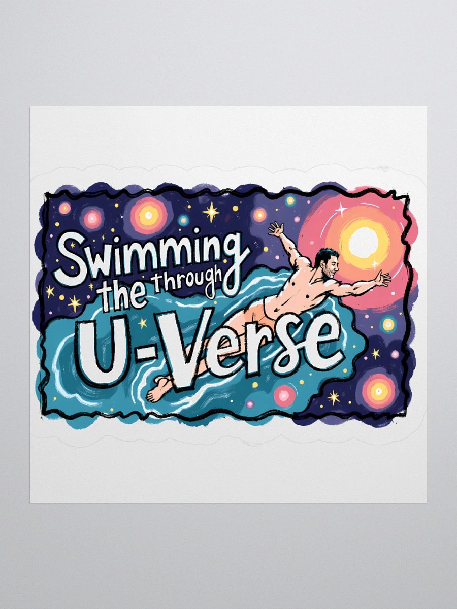 Stellar Journey: Swimming the U-Verse Sticker product image (2)