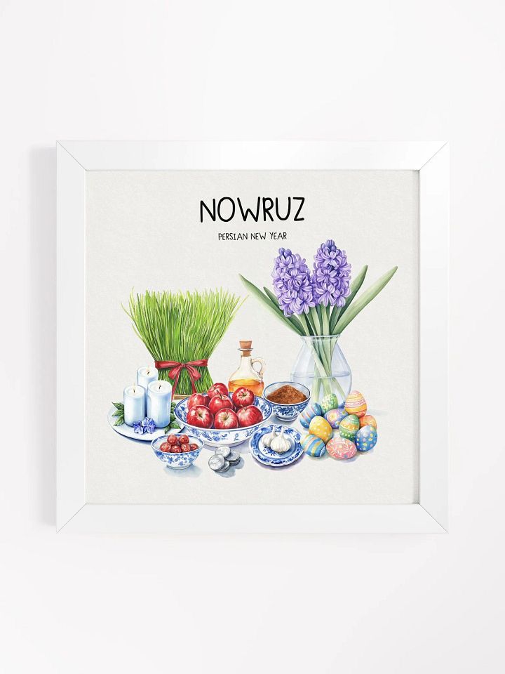 Nowruz Haft-Seen Celebration Poster, Nowruz Watercolor Art, Haft-sin Table, Persian New Year, Persian Art product image (41)