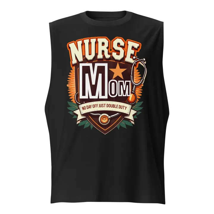 Nurse Mom Double Duty Muscle Tank product image (1)
