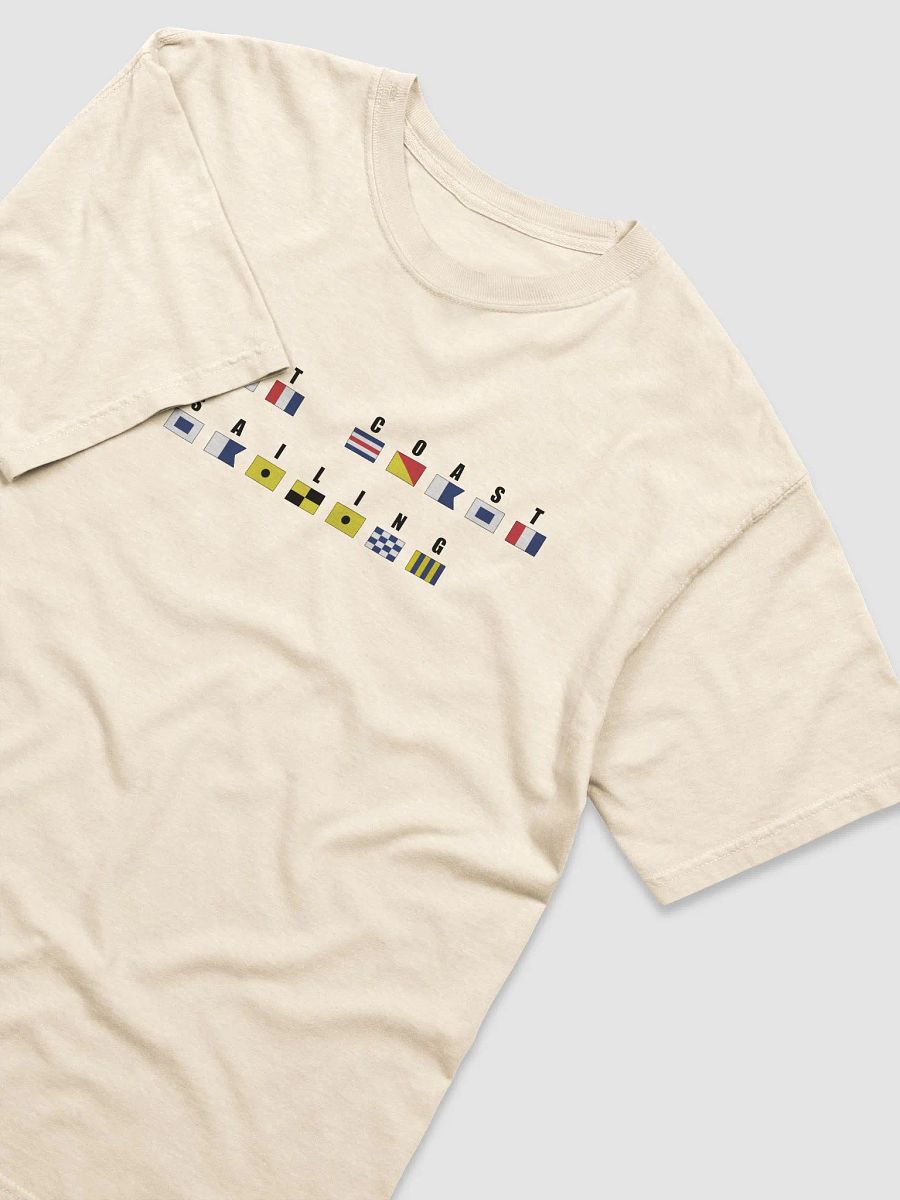 EAST COAST SAILING - FLAG SIGNALS MENS IVORY T SHIRT product image (3)