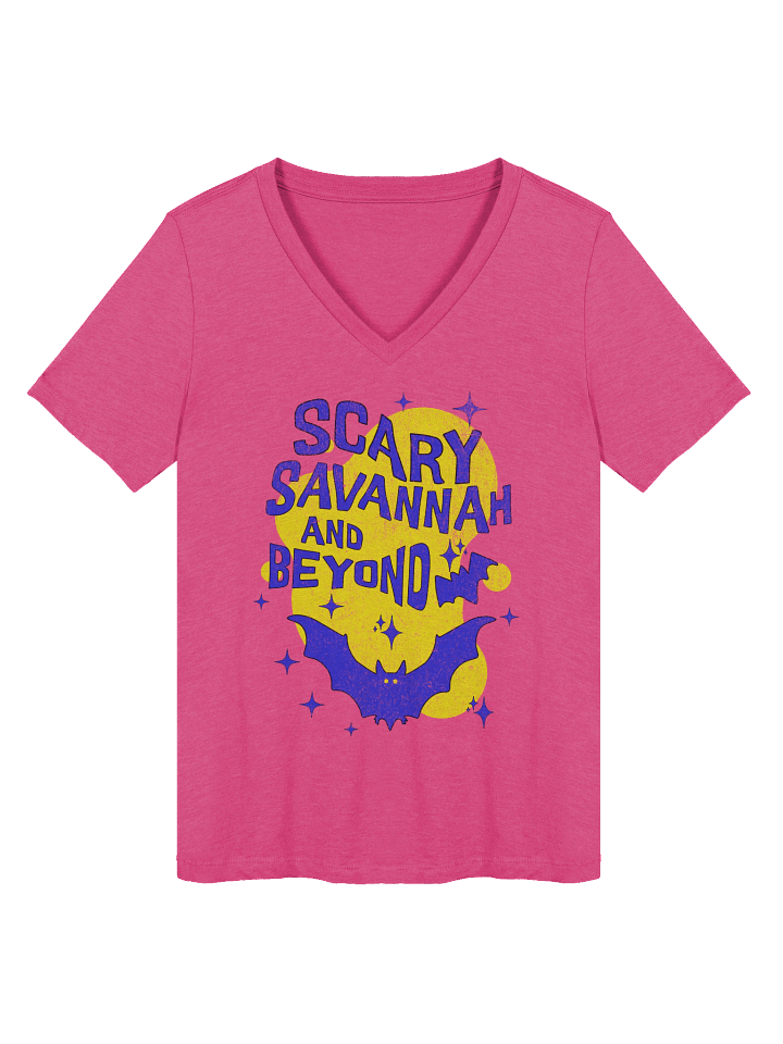 Scary Savannah Women's V-Neck Bat Tee Shirt product image (56)