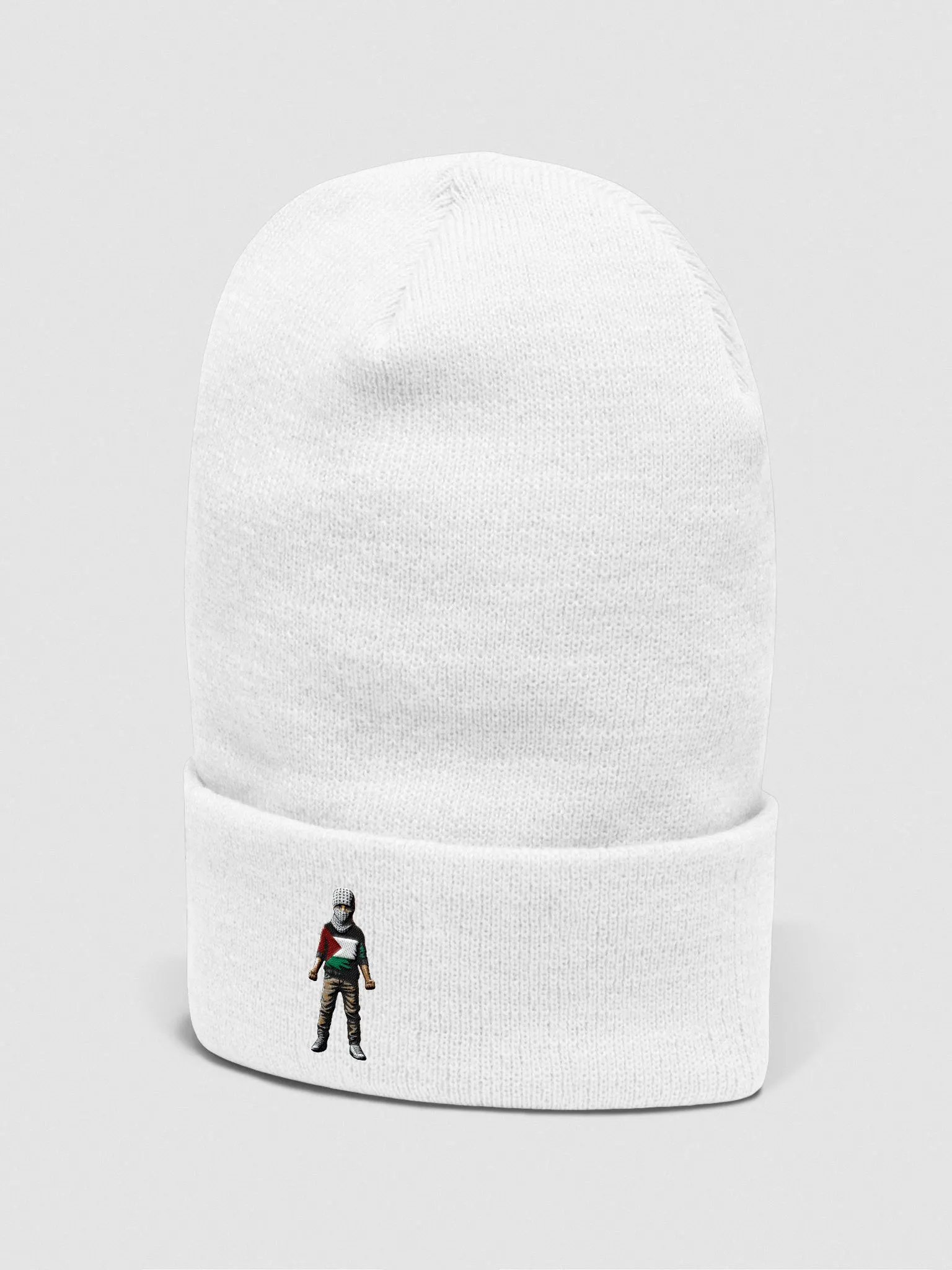 Yupoong Cuffed Beanie | AI Design FREE PALESTINA product image (2)