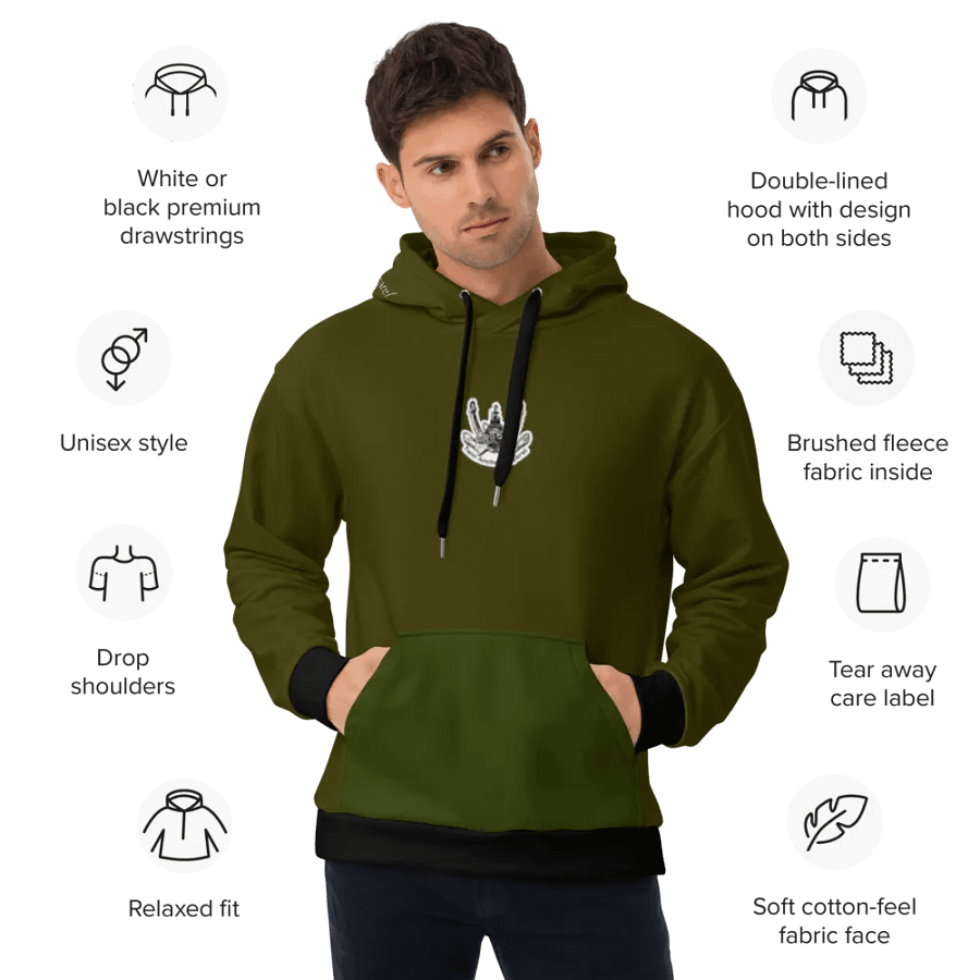 Green Foss double tug Sketch Hoodie product image (7)