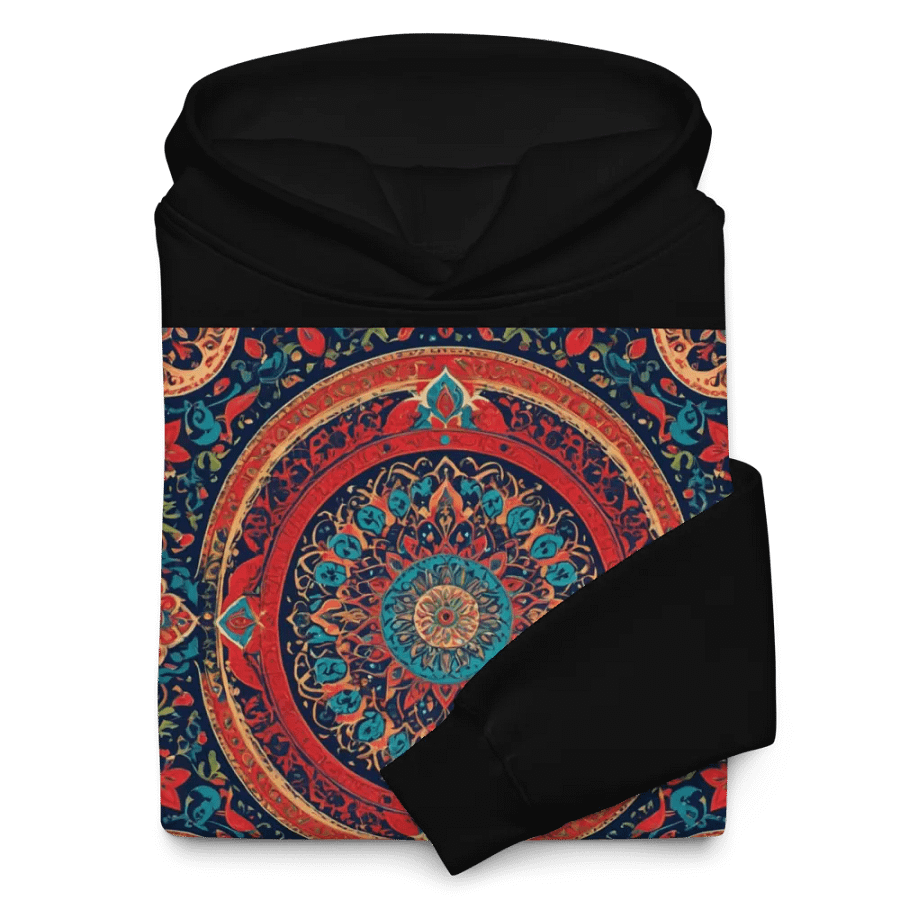 Hoodie with Persian Carpet Design Mix of Beautiful Colors product image (10)