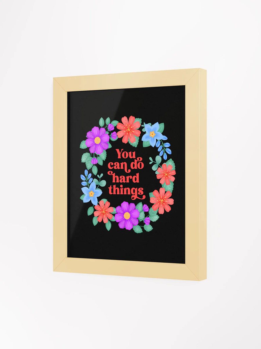 You can do hard things - Motivational Wall Art Black product image (3)