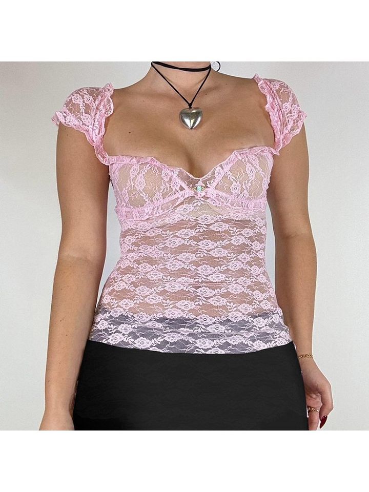 Lace tee product image (2)