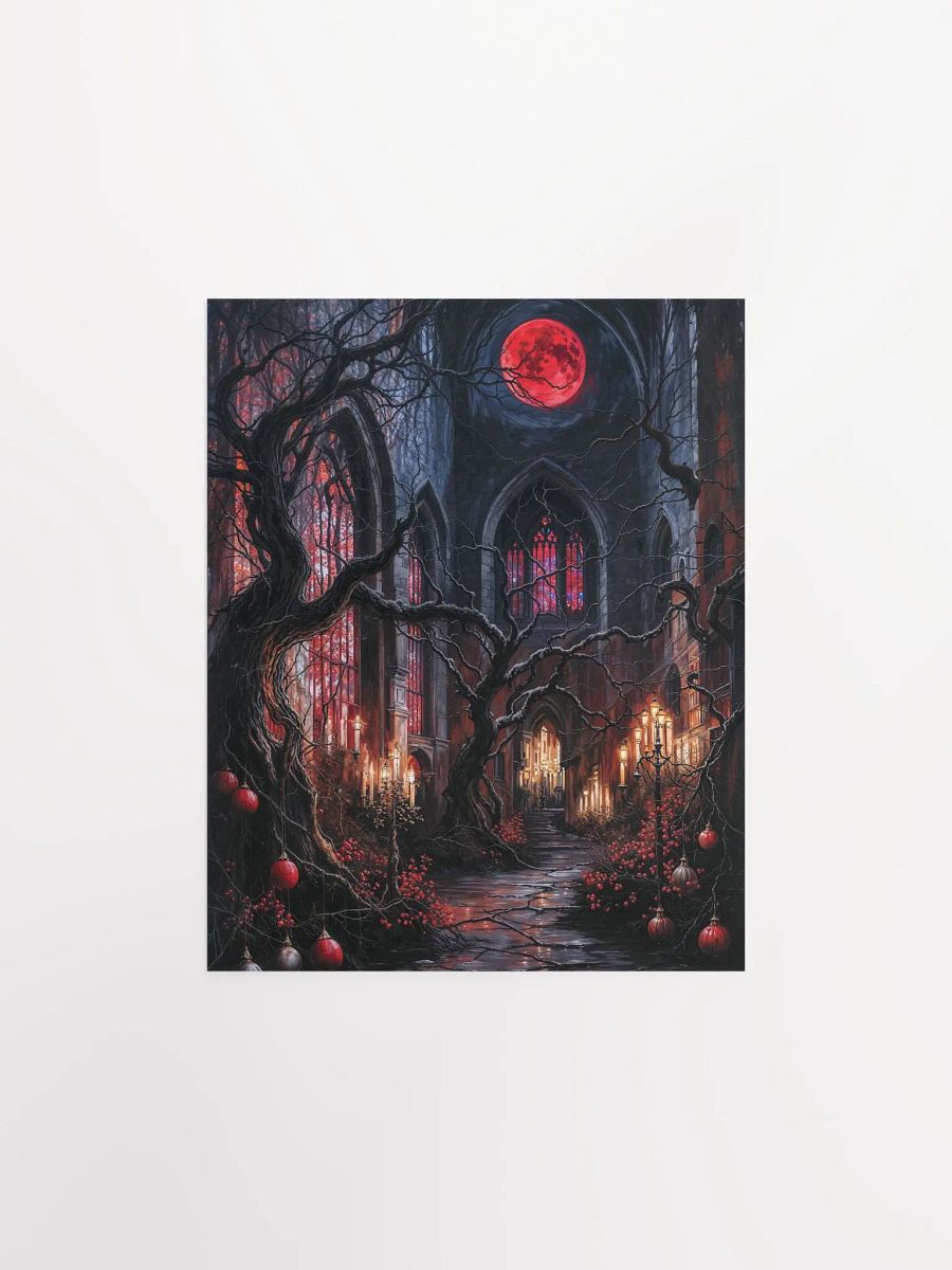 Crimson Moonlit Corridor Poster product image (6)