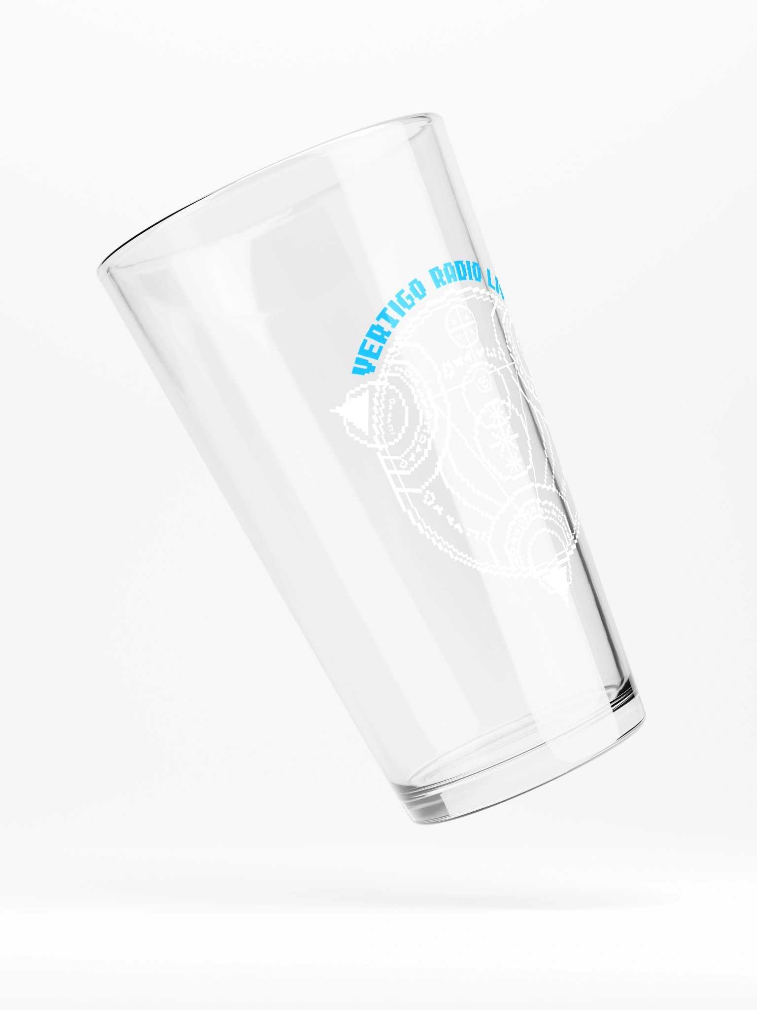 Vertigo Radio Live Pint Glass: Blue Pixel Edition product image (4)