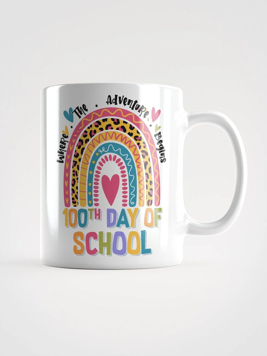 Rainbow 100th Day of School White Glossy Mug product image (6)