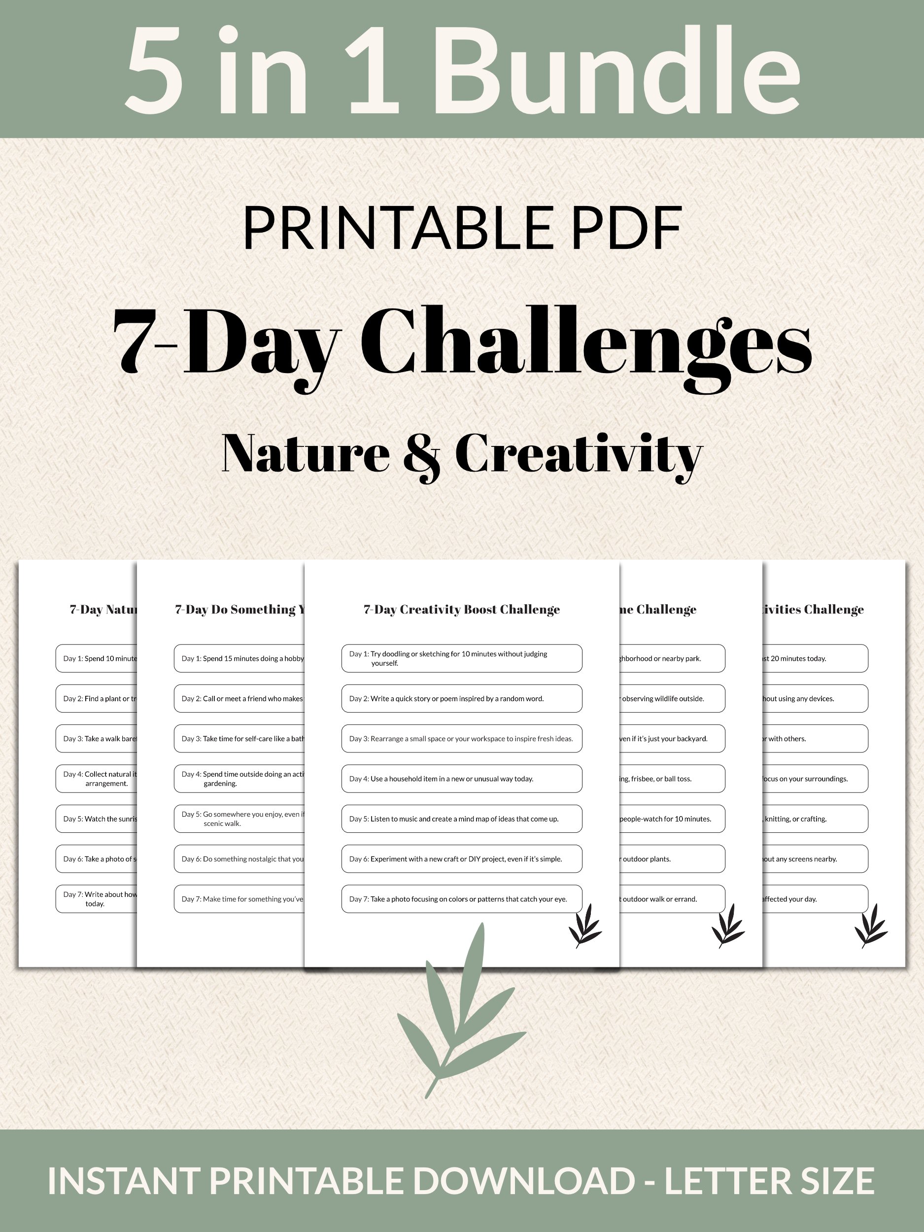 25 Printable 7-Day Challenges Mega Bundle product image (3)