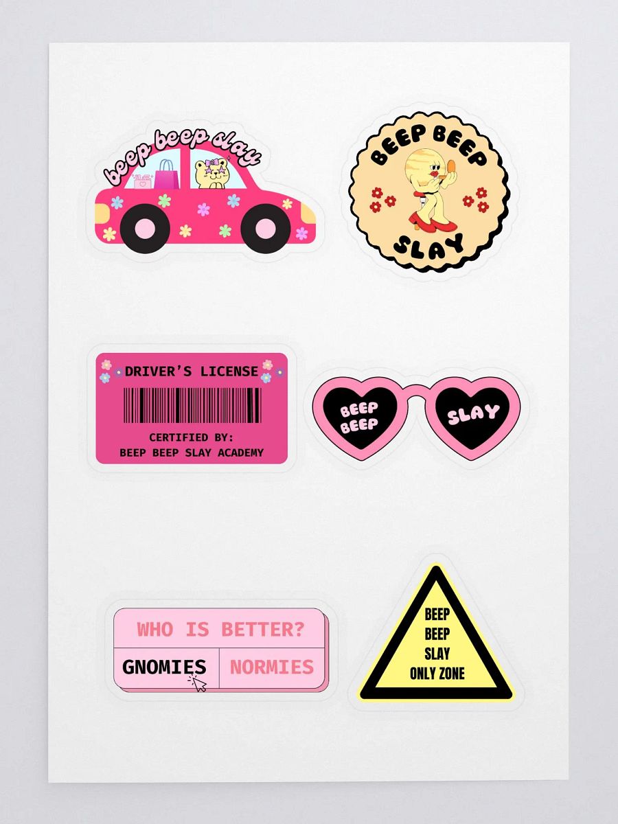 Beep Beep Slay Sticker Sheet product image (3)