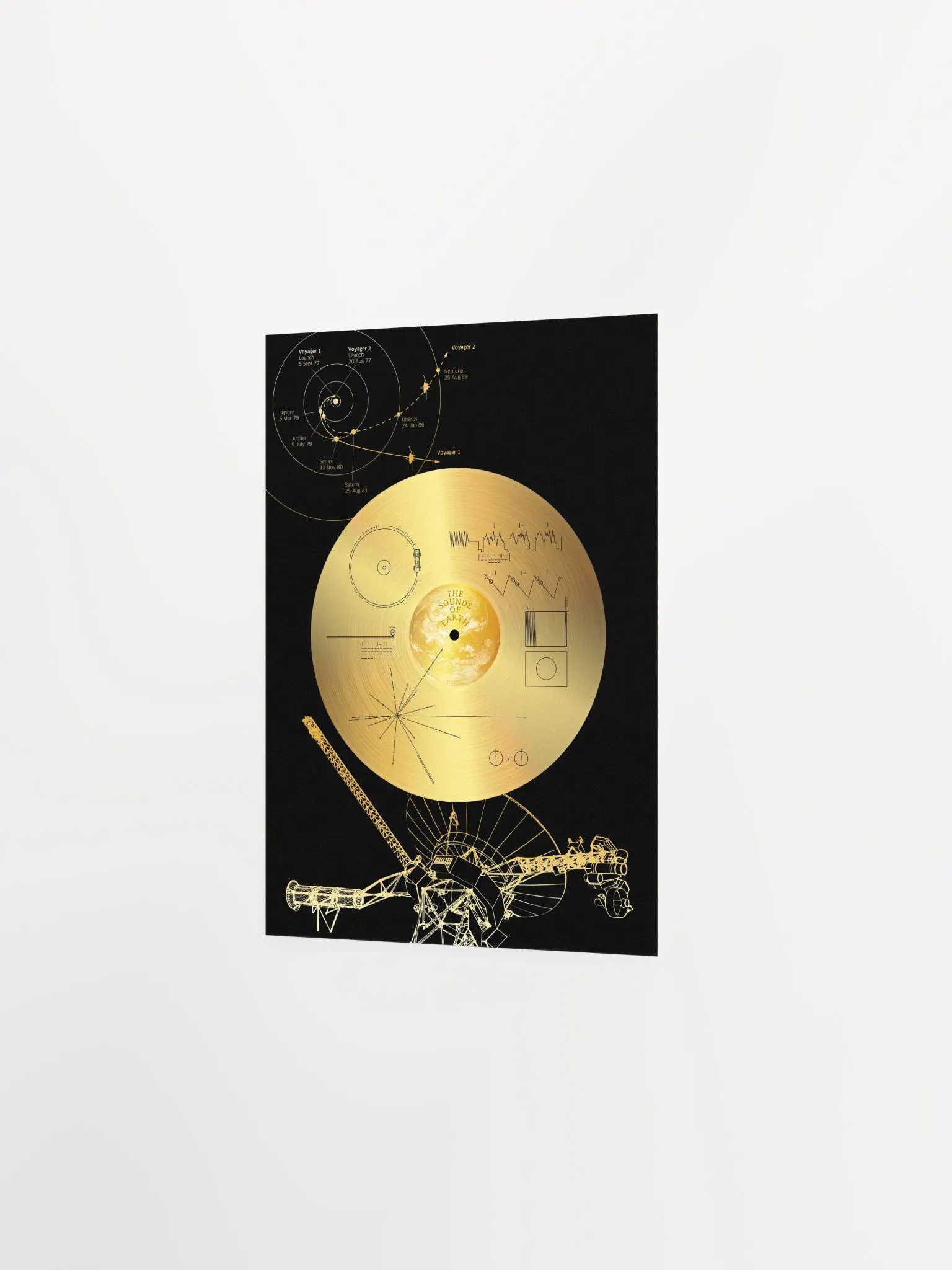 NASA Voyager 1 Golden Record — space poster, science print product image (9)