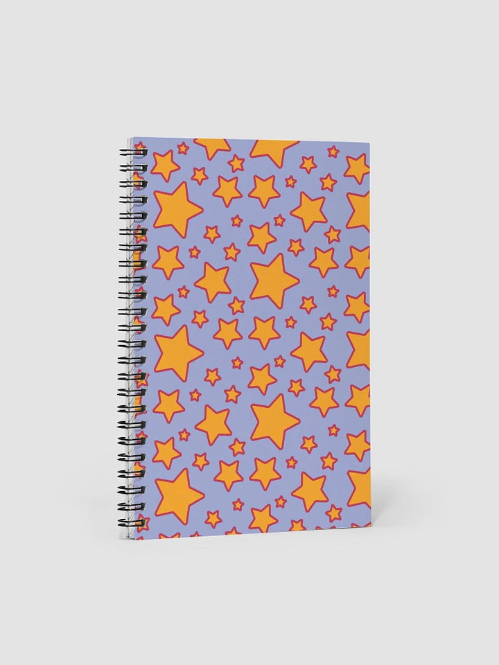 fun star pattern on purple notebook product image (1)