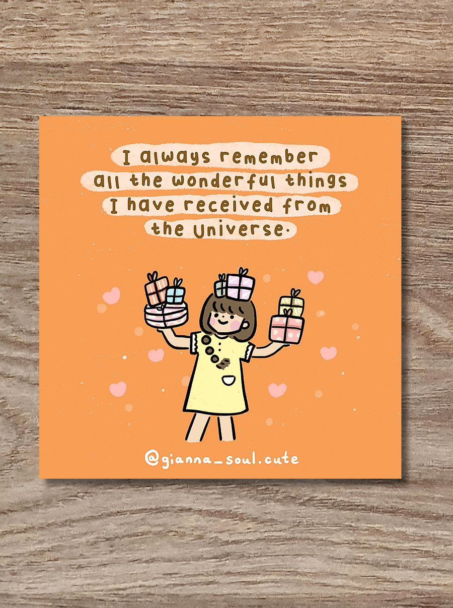 Gifts from the universe | Positivity Greetings Card product image (3)