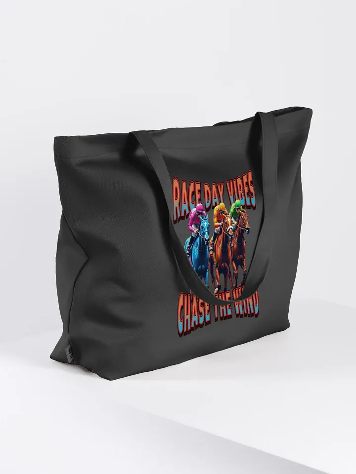 Race Day Vibes Chase The Wind Horse Racing Tote Bag product image (1)
