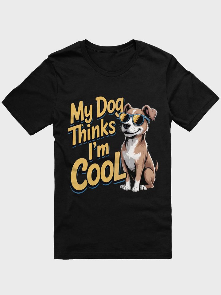 My Dog Thinks I'm Cool – Golden Retriever Cartoon T-Shirt product image (1)