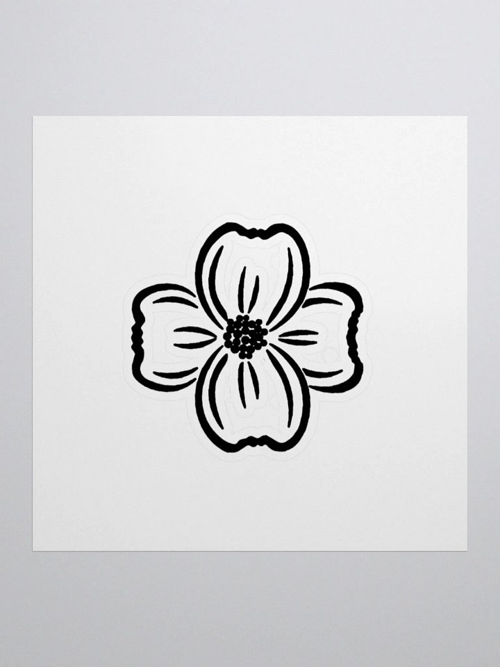 Dogwood black sticker product image (1)
