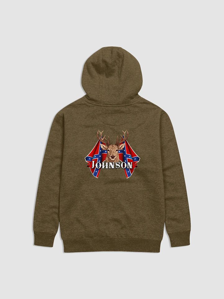 "Johnson" Last Name Rebel Redneck Deer - Adult Hoodie product image (2)