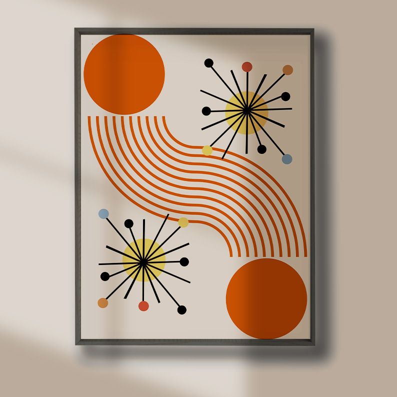 Mid Century Modern Gallery Wall Set of 6 DIGITAL Prints product image (6)