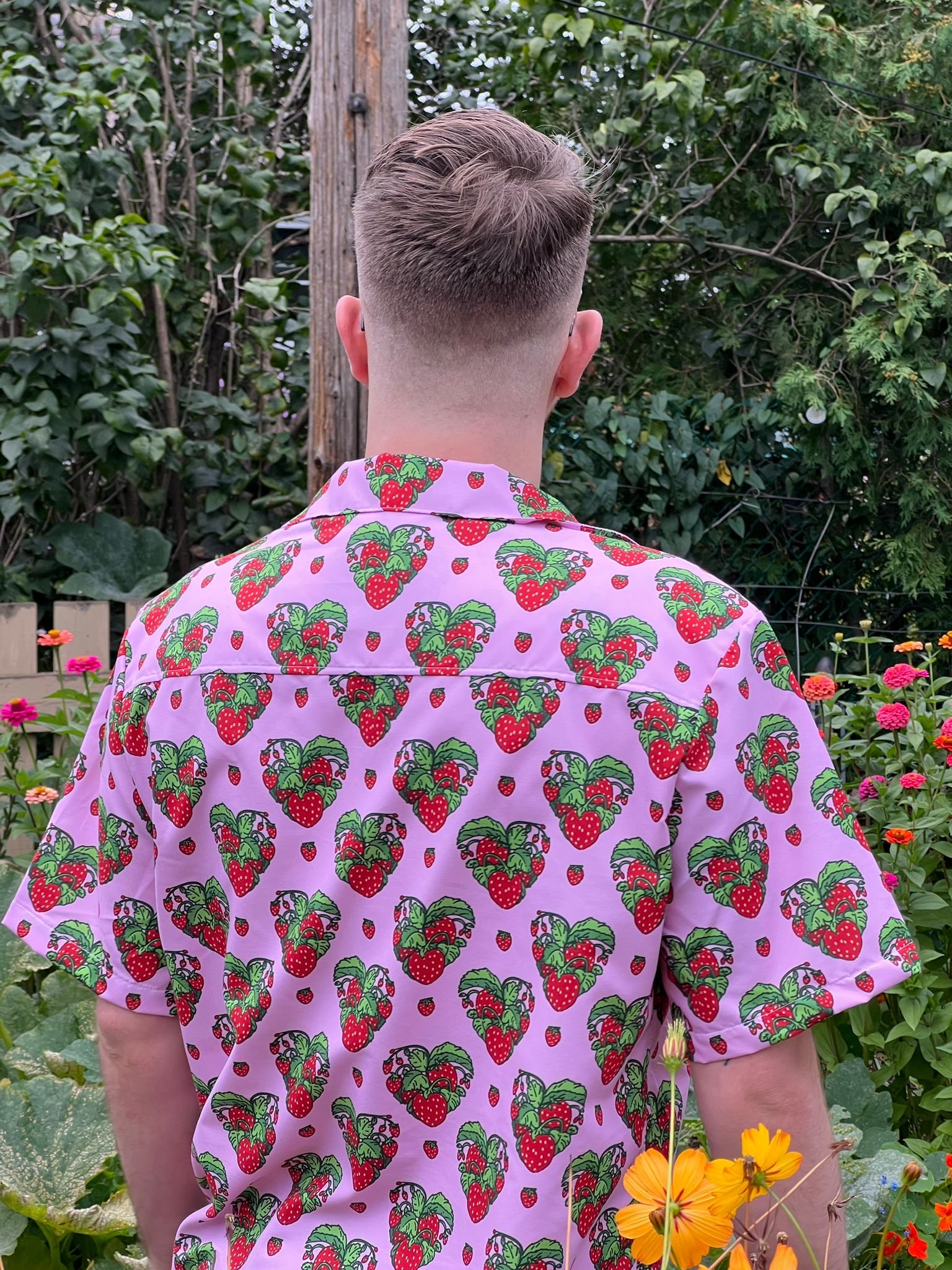 Strawberry Heart Button Up: Pink product image (3)