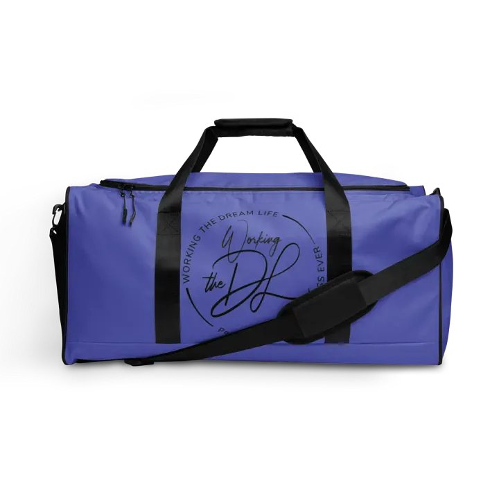 Purple All-Over Print Duffle Bag – Working The Dream Life | Premium Travel & Work Lifestyle Statement product image (1)