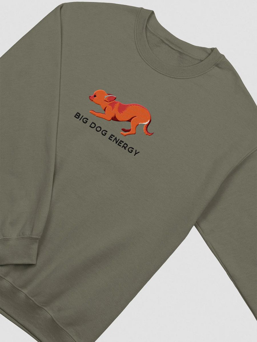 Big Dog Energy Sweatshirt (Embroidered) of a Chihuahua(Red) product image (6)